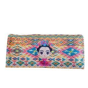 Frida kahlo  multicolor wallet hand made